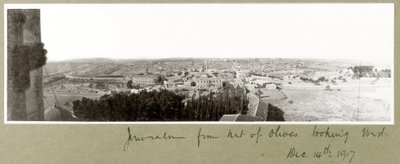 Jerusalem from the Mount of Olives looking West by Capt. Arthur Rhodes